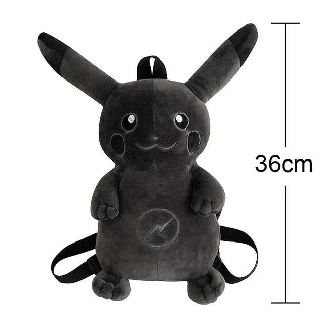 Black Pikachu Plush Backpack