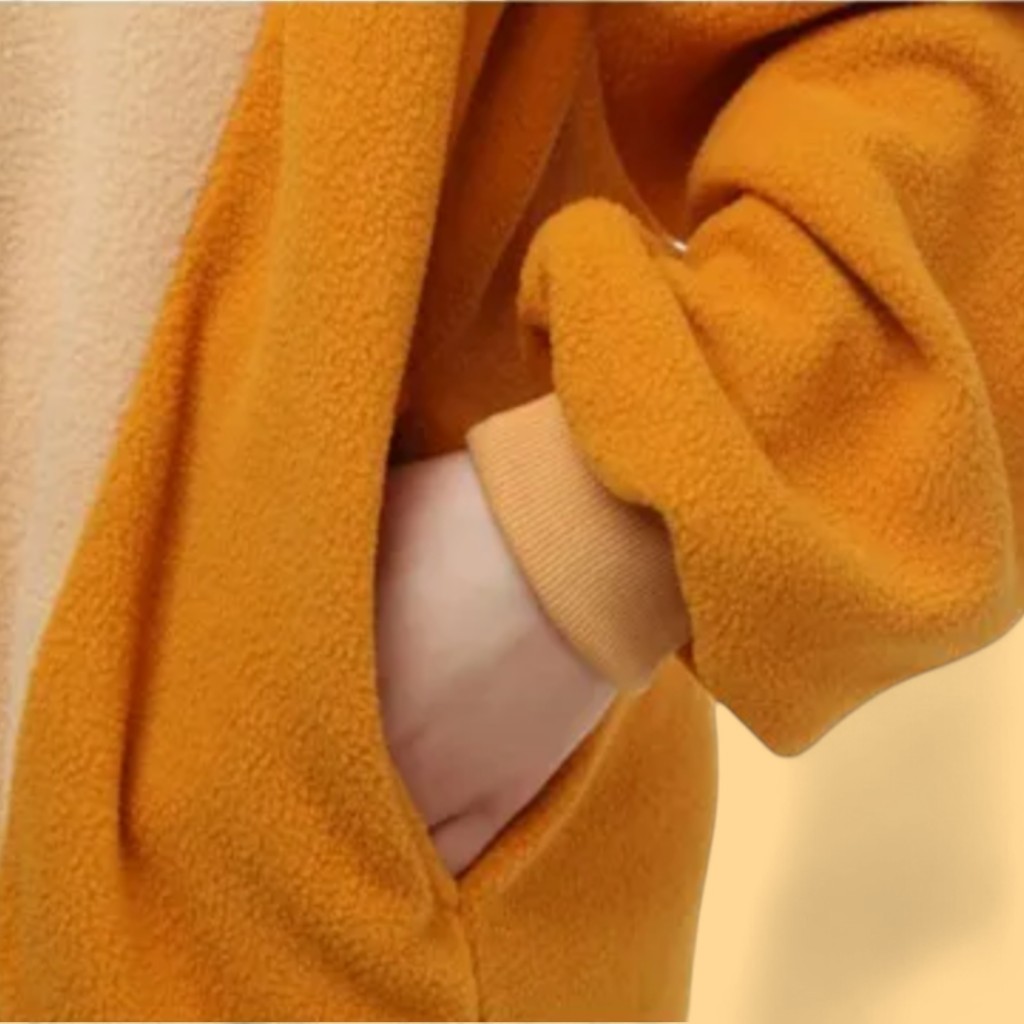 Charmander Onesie 3 Close-up texture shot of Charmander Onesie showing soft fleece material quality