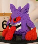 Gengar LEGO Set three-quarter view displaying intricate brick layering and Pokemon features