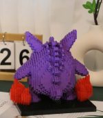 Gengar LEGO Set back view revealing detailed purple brick structure and construction