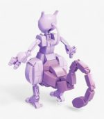 Back view of the Mewtwo LEGO set, highlighting the intricate tail details and sturdy brickwork for builders and collectors.
