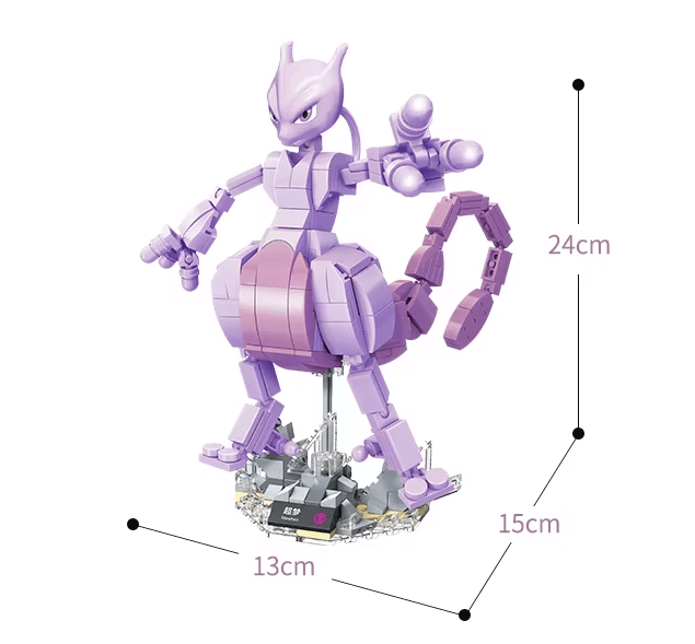Mewtwo LEGO set displayed on a shelf, perfect for collectors, kids, and Pokémon enthusiasts who love iconic and legendary builds.